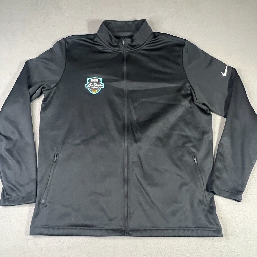 Nike Jacket Men Large Black Las Vegas Bowl Football Therma‎ FIT Full-Zip Fleece